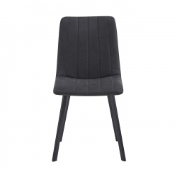 BETTY Καρέκλα Μέταλλο Βαφή Μαύρο, Ύφασμα Suede Μαύρο  45x60x87cm