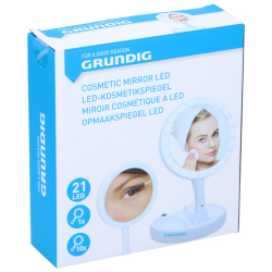 Καθρέφτης Καλλυντικών 21 LED Αναδιπλούμενος GRUNDIG