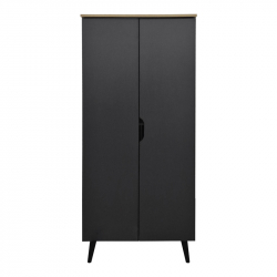 Παπουτσοθήκη-ντουλάπα Oufelia pakoworld sonoma-ανθρακί 60x32.5x134.5εκ