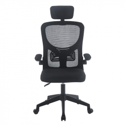 A9945 ΜΑΥΡO MESH ΠΟΛΥΘΡΟΝΑ ΓΡΑΦΕΙΟΥ 59X60X46-113/56-126εκ.