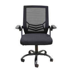 A1830 ΜΑΥΡΟ/ΜΑΥΡΟ MESH ΠΟΛ/ΝΑ ΓΡΑΦΕΙΟΥ 62X54X44-91/53-100εκ.