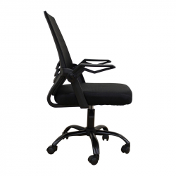 A1830 ΜΑΥΡΟ/ΜΑΥΡΟ MESH ΠΟΛ/ΝΑ ΓΡΑΦΕΙΟΥ 62X54X44-91/53-100εκ.