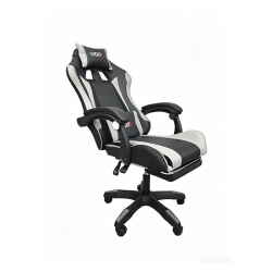 A6060 ΜΑΥΡΟ/ΓΚΡΙ ΠΟΛΥΘΡΟΝΑ GAMING/ΜΕ ΥΠΟΠΟΔΙΟ 64X62X113-121εκ.