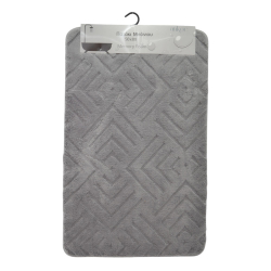 ΠΑΤΑΚΙ ΜΠΑΝΙΟΥ MEMORY FOAM ΣΕ ΓΚΡΙ ΧΡΩΜΑ ΜΕ PVC ΠΛΑΤΗ 50x80εκ.ANKOR