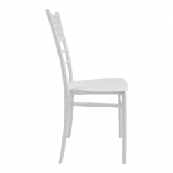 Καρέκλα Tiffany Ι pakoworld pp σε λευκή απόχρωση 38.5x46.5x87εκ