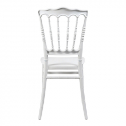 Καρέκλα Napoleon pakoworld pp λευκή 38,5x46,5x89εκ
