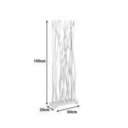 Διακοσμητικό δαπέδου Jati pakoworld μαύρο teak ξύλο 60x20x190εκ