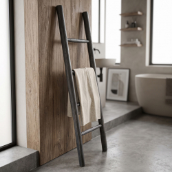 Σκάλα Morjeve pakoworld μαύρο teak ξύλο 45x6x150εκ