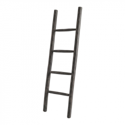 Σκάλα Morjeve pakoworld μαύρο teak ξύλο 45x6x150εκ