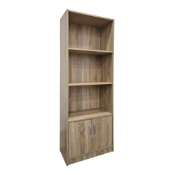 Βιβλιοθήκη Tekaro pakoworld σε sonoma απόχρωση 60x29x166εκ