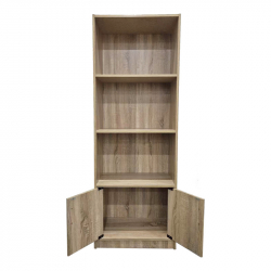 Βιβλιοθήκη Tekaro pakoworld σε sonoma απόχρωση 60x29x166εκ