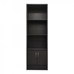 Βιβλιοθήκη Tekaro I pakoworld σε ανθρακί απόχρωση 57x33x180εκ