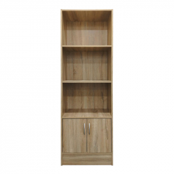 Βιβλιοθήκη Tekaro I pakoworld σε sonoma απόχρωση 57x33x180εκ