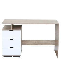 Γραφείο ArteLibre QERINO Δρυς/Λευκό Μοριοσανίδα 120x53x75cm