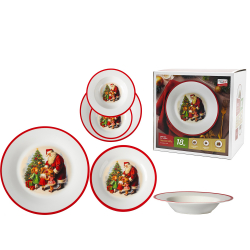Χριστουγεννιάτικο Σερβίτσιο Φαγητού Santa's Gifts Πορσελάνη Σετ 18Τμχ