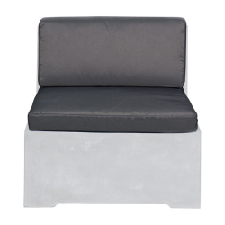 CONCRETE SETΜΑΞΙΛΑΡΙΑ ΚΑΡΕΚΛΑΣ ΓΚΡΙ ΥΦ.WATER REPELLENT/2ΤΕΜ Καθ:67x66x8 -Πλάτ:67x15/8x30cm