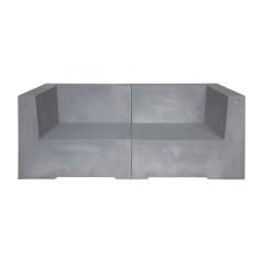 CONCRETE 2ΘΕΣΙΟΣ ΚΑΝΑΠΕΣ CEMENT GREY 160x83x65cm