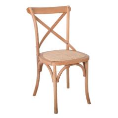 DESTINY Καρέκλα Τραπεζαρίας Οξυά Φυσικό, Κάθισμα Ψάθα 48x52x89cm