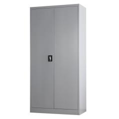 Nextdeco ντουλάπα δίφυλλη με 4 ράφια και κλειδαριά μεταλλική γκρι (ΜΠΥ)90x45x185 cm