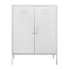 Nextdeco ντουλάπα 2φυλλη και 3 ράφια μεταλλική λευκή (ΜΠΥ)80x40x102 cm