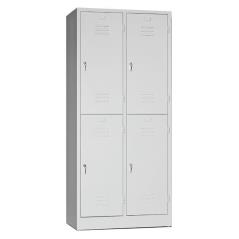 Nextdeco ντουλάπα με 4 τμήματα και κλειδαριές μεταλλική λευκή (ΜΠΥ) 60x50x180 cm