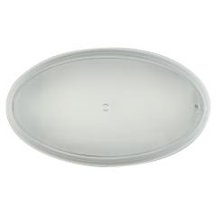 Απλίκα polycarbonate οβάλ λευκή Ε27 Φ27cm