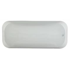 Απλίκα polycarbonate οβάλ λευκή Ε27 26x11cm