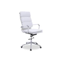 Tokyo Καρέκλα γραφείου διευθυντή με PU χρώμα λευκό 55x55x120 cm