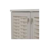 Mantam Παπουτσοθήκη-ντουλάπι 16 ζεύγων χρώμα λευκό-γκρι 115,5x40x92 cm