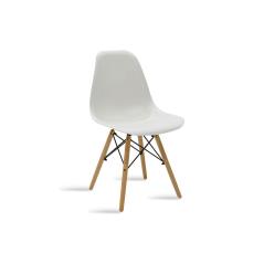 Julita Καρέκλα PP χρώμα λευκό - φυσικό 46x50x82 cm