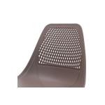 Ninja Καρέκλα από PP χρώμα μόκα με ξύλινα πόδια εσωτερικού-εξωτερικού χώρου 46x52x83 cm