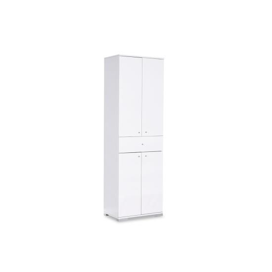 Chad Ντουλάπα με συρτάρι λευκό gloss 60x40x187 cm
