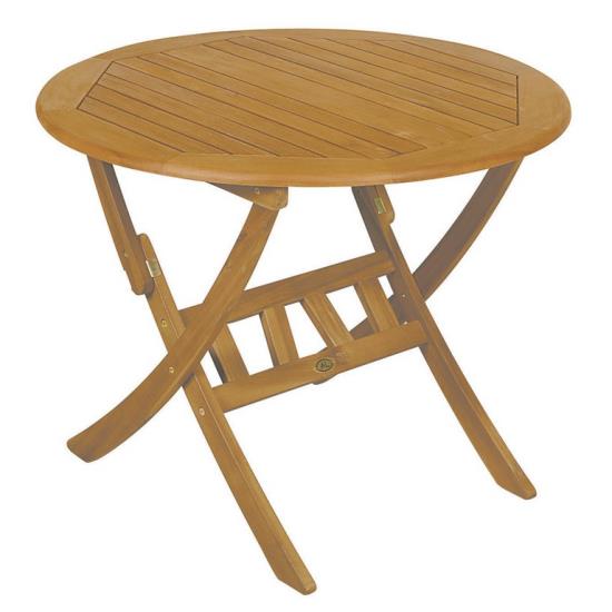 Τραπέζι Ξύλινο, Στρογγυλό Acacia Φυσικό 60x75cm