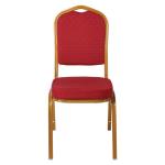 HILTON Καρέκλα Μέταλλο Βαφή Gold - Ύφασμα Κόκκινο 44x55x93cm