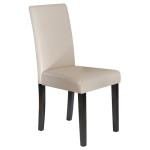 MALEVA-L Καρέκλα PU Δερματίνη Εκρού Ivory / Wenge 42x56x93cm