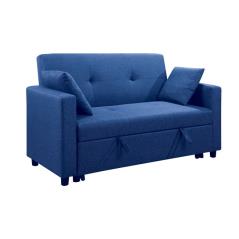 IMOLA Καναπές / Κρεβάτι Σαλονιού - Καθιστικού 2Θέσιος / Ύφασμα Μπλε 154x100x93 (Κρεβ.130x190x44)cm