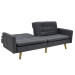 Flexible Καναπές-κρεβάτι σε ανθρακί ύφασμα 198x87x76 cm