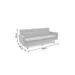 Flexible Καναπές-κρεβάτι σε ανθρακί ύφασμα 198x87x76 cm