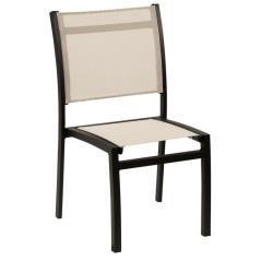 Στοιβαζόμενη Καρέκλα Αλουμινίου Με Textilene Ύφασμα Μαύρο 84x54x50cm