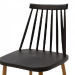 Καρέκλα Aurora pp Μέταλλο χρώμα μαύρο - φυσικό