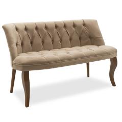 Loreta Καναπές 2θέσιος βελούδο μπεζ 123x65x73 cm