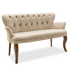 Samara Καναπές 2θέσιος ύφασμα μπεζ antique 130x64x78 cm