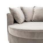Ophelia Πολυθρόνα-καναπές βελούδο γκρι 123x120x85cm