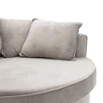 Ophelia Πολυθρόνα-καναπές βελούδο γκρι 123x120x85cm