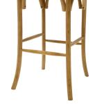 Reid Σκαμπώ μπαρ ξύλινο χρώμα sonoma-έδρα καφέ rattan 45x52x116 cm