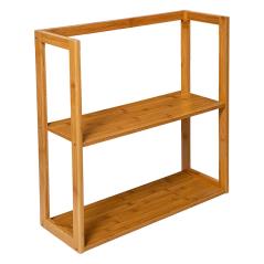 Ραφιέρα επιδαπέδια 2όροφη Dak pakoworld bamboo φυσικό 57x20x60εκ
