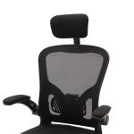 Ergoline Καρέκλα γραφείου διευθυντή ύφασμα mesh μαύρο 61,5x65x116 cm