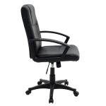 Lennon Καρέκλα γραφείου εργασίας με επένδυση τεχνόδερμα μαύρο 61x58x95 cm