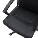 Lennon Καρέκλα γραφείου εργασίας με επένδυση τεχνόδερμα μαύρο 61x58x95 cm