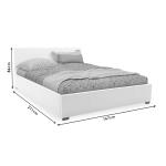 Norse Κρεβάτι διπλό pu λευκό με αποθηκευτικό χώρο 160x200 cm